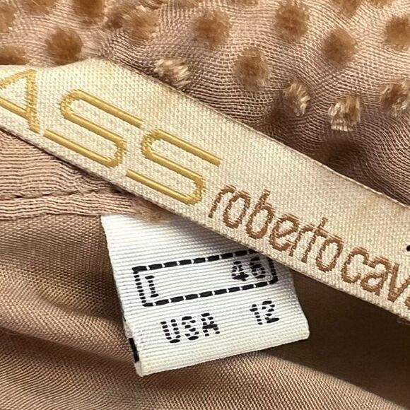 Roberto Cavalli Place Tan Floral Beaned Embroidered Shirt w/ Mandarin Collar 12 - Picture 15 of 16